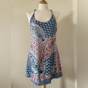 In Bloom Paisley Halter Dress Top – Size M | Boho & Flowy | Coastal Cowgirl